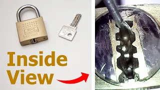 Lock picking Inside View: Burgwächter Boccia 450/40 Dimple Lock picked