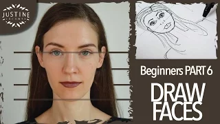 How to draw a face | Fashion drawing for beginners #6 | Justine Leconte
