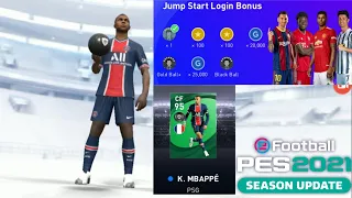 OPENING PACK NEW ACCOUNT DAY 1 LOGIN PES2021 MOBILE GOT MBAPPE 10/25/20