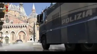 Polizia di Stato - Padova, L'idrante "trasformato" in veicolo di sanificazione strade - www.HTO.tv