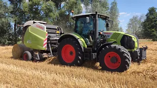 Prasowanie słomy ☆ CLAAS ARION 550 CMATIC & CLAAS VARIANT 360 RC ☆