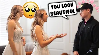 Wearing My WEDDING DRESS On A Date! *HUSBAND HAS CUTE REACTION*