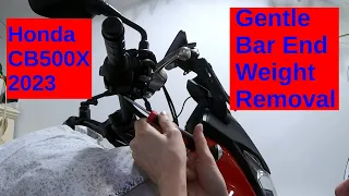 Honda CB500x - Gentle Bar End Weight Removal