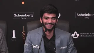 Press Conference with Gukesh, winner of the FIDE Candidates