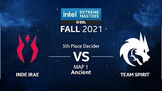 CS:GO - Team Spirit vs. INDE IRAE [Ancient] Map 1 - IEM Fall 2021 - 5th Place Decider - CIS