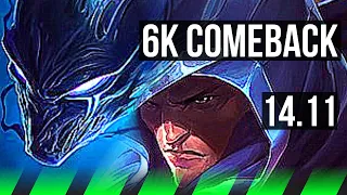 NOCTURNE vs TALON (JGL) | 6k comeback, 70% winrate, 33k DMG | NA Master | 14.11