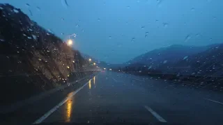 ASMR Highway Driving in the Rain - Day to Night (No Talking, No Music) - Seoul to Daegu, Korea