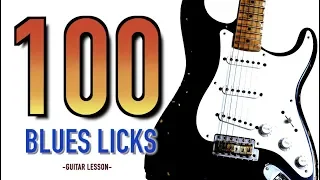 100 BLUES LICKS YOU MUST KNOW | Part.2 - Jimi Hendrix, Eric Clapton, John Mayer, etc.
