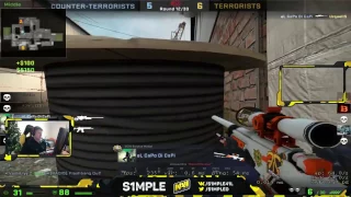 CS:GO - s1mple easy carry himself on Cache