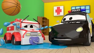 Der Streifenwagen in Autopolis -  Klein Amber wird vermisst - Autopolis 🚒 Cartoons für Kinder 🚓