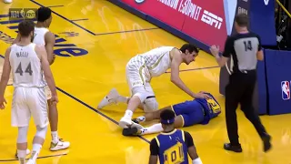 Boban Marjanovic murders Jordan Poole with flagrant-2 foul then apologizes