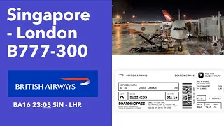 Flight Review - British Airways 777 from Singapore to London Heathrow