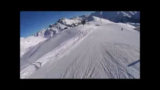 Tapio at Lech am Arlberg in Jan 2022 (blue slope)