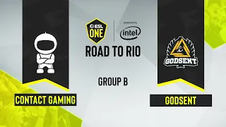 CS:GO - c0ntact Gaming vs. GODSENT [Nuke] Map 3 - ESL One Road to Rio - Group B - EU