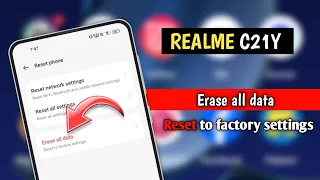 Realme c21y factory reset setting // erase all data ( factory reset )