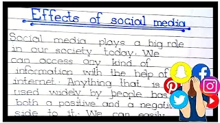 Essay on Effects of social media / effects of social media essay /speech on social media /