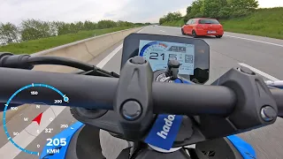 SUZUKI GSX-8S - Topspeed on Autobahn - GPS