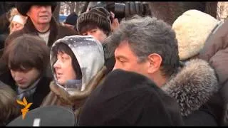 Борис Немцов и Владимир Рыжков на акции 15 декабря