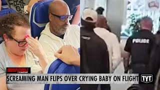 Screaming Man Flips Out Over Crying Baby On Flight