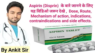 Aspirin || Dose || Actions || Indications || Contraindications || Side effects #medical