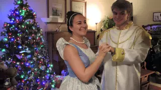 Cousin Charlotte and Tommy as Cinderella and Prince Charming Christmas 2014