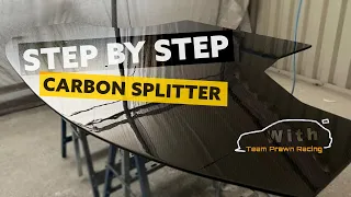 Race splitter from Carbon Fibre. HOW TO make a splitter for a car. step by step!