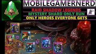 EP 27: Past 270 Days Raid Shadow Legends F2P Mystery Shard Only Run (Masteries and Clan Boss)