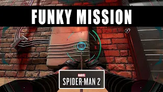 Marvel's Spider Man 2 PS5 Funky mission - Find a way inside, reset the system and stop the trucks