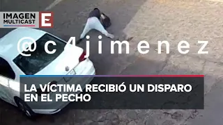 Asalto en CDMX: Intenta robar auto, balea a víctima y... se tropieza al huir