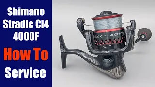 Shimano Stradic Ci4 4000F Fishing Reel - How to take apart, service and reassemble