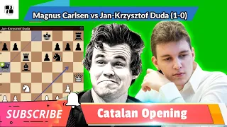 Magnus Carlsen vs Jan-Krzysztof Duda  World Blitz 2023 | Catalan Opening |