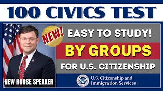 NEW! Updated 100 Civics Questions and Answers (By Groups) US Citizenship Interview Study Guide