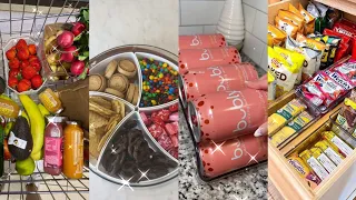 Restock Refill Organizing Pantry Fridge Snacks Candy Laundry Satisfying ASMR Tiktok compilation