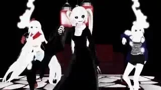 MMD Undertale ECHO Gaster Miku, Sans and Papyrus