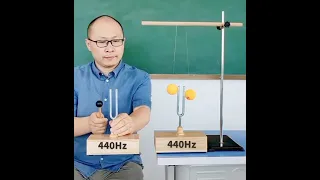 Resonance with tuning forks #laboratoryequipment #tuningfork #resonance