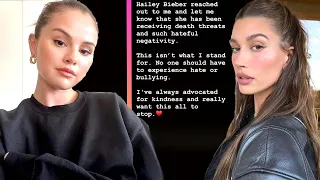 Selena Gomez Says Hailey Bieber Contacted Her After Receiving 'Death Threats'