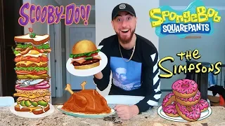 I Only Ate CARTOON TV SHOW Foods For 24 Hours! (IMPOSSIBLE FOOD CHALLENGE)