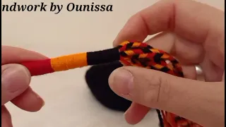 DIY : kabyle headband🤡.wool hair accessorie for girls👑تجان الشعر قبائلية بخيوط الصوف🏺للبنات