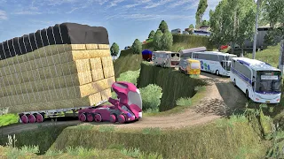 Overloaded Trailer - the most dangerous road | Euro Truck Simulator 2