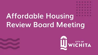 Affordable Housing Review Board Regular Meeting March 25, 2024