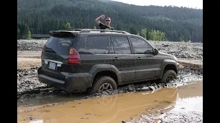 GX470 Gets Stuck in Deep Mud (WINCH BROKE)