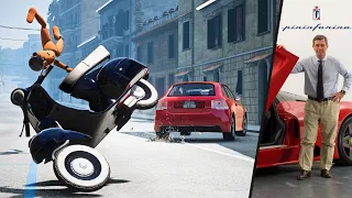 Andrea Pininfarina's Scooter Crash - BeamNG Drive