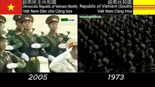 North Vietnam military parade VS South Vietnam military parade