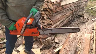 Бензопила Husqvarna 372ХР и Stihl MS230 распил дров/ Husqvarna 372XP vs Stihl MS230 cutting firewood