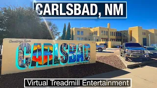 Walking Tour in Carlsbad, New Mexico - Virtual Treadmill Walking Scenery - City Walks 4K