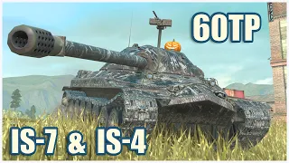 60TP, IS-7 & IS-4 • WoT Blitz Gameplay