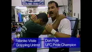 Old Don Frye tutorial - Head and Arm Choke on Hawaii public access show (Fighter's Club TV)