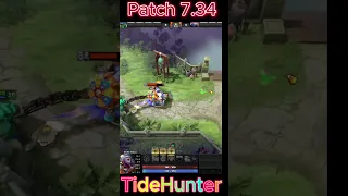 PATCH 7.34 - MAIN CHANGES - TideHunter - new hero to boost✅|#shortvideo|#Dota2|#213| #Shorts