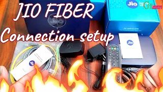 JIO FIBER Connection setup | Jio broadband gateway | Jio hybrid STB set top box gateway unboxing