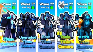 📷GUERRA con los TITANES CAMERA🔥 ¿Qué TITAN Llegará MAS LEJOS en TOILET TOWER DEFENSE?